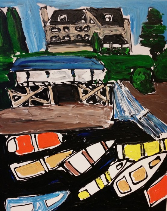 philadelphia art, boat art, contemporary art, philadelphia contemporary artists, Greg Yenoli, acrylic art, landscape art, vacation art