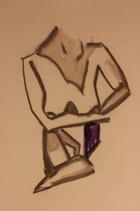 Contorted Woman, figure study by Greg Yenoli