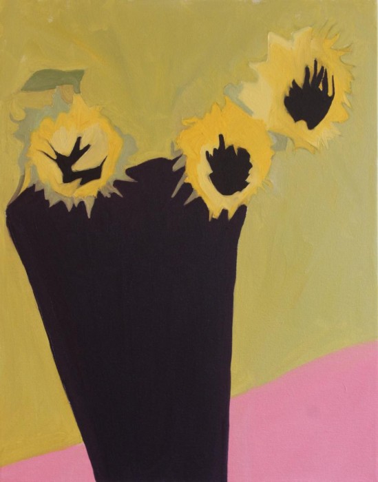 Sunflowers, oil on canvas by Greg Yenoli