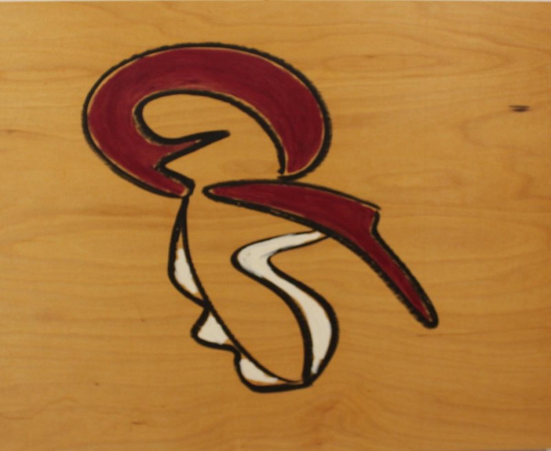 Mushrooms, oil on wood by Greg Yenoli