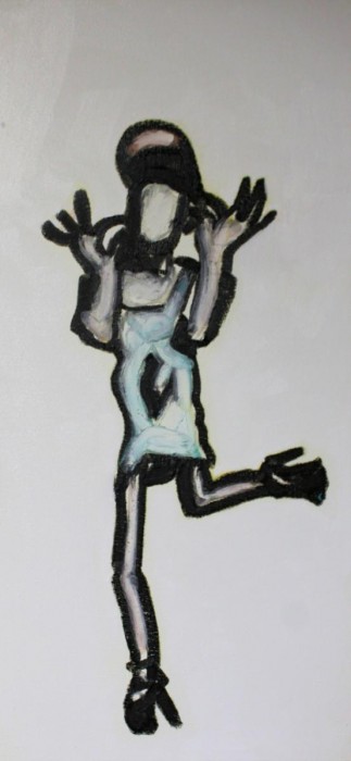 Lady #3, oil on canvas by Greg Yenoli