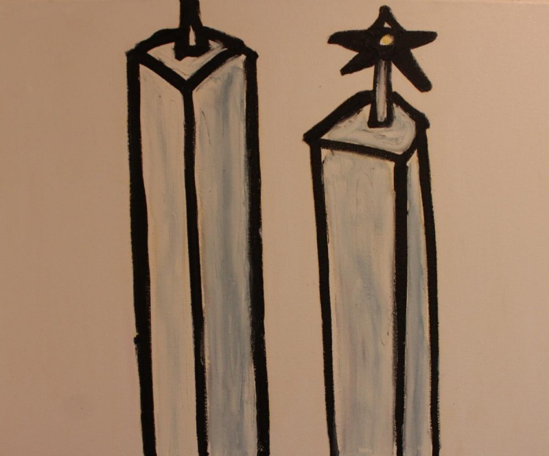 Towers, oil on cavas by Greg Yenoli